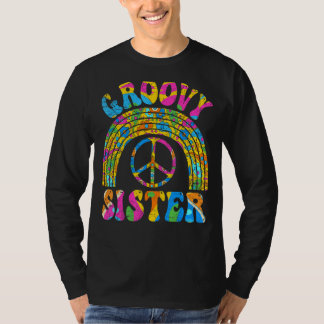 Camiseta Groovy Sister 70s Nostalgia Estética 1970 Retro