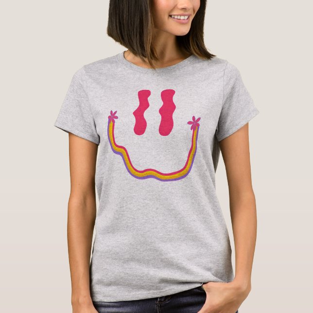 Camiseta Groovy Smile Tee 🌈✨ (Frente)