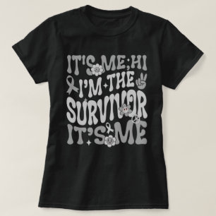 Camiseta Groovy Sou eu, sou o Sobrevivente de câncer do Cér