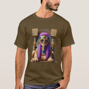 Camiseta Groovy Sphinx: Faraó com um Torção Moderna Funky