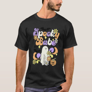 Camiseta Groovy Spooky Babe Happy Halloween Costume Retro H