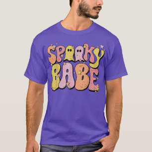 Camiseta Groovy Spooky Babe Happy Halloween Costume Retro H