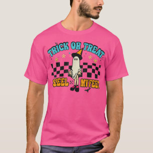 Camiseta Groovy Spooky Cheira Meu Truque De Pés Ou Trate Fe