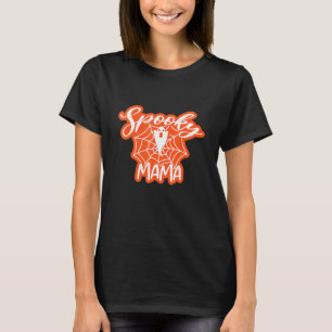 Camiseta Groovy Spooky Mama Retro Halloween Ghost Witchy Sp