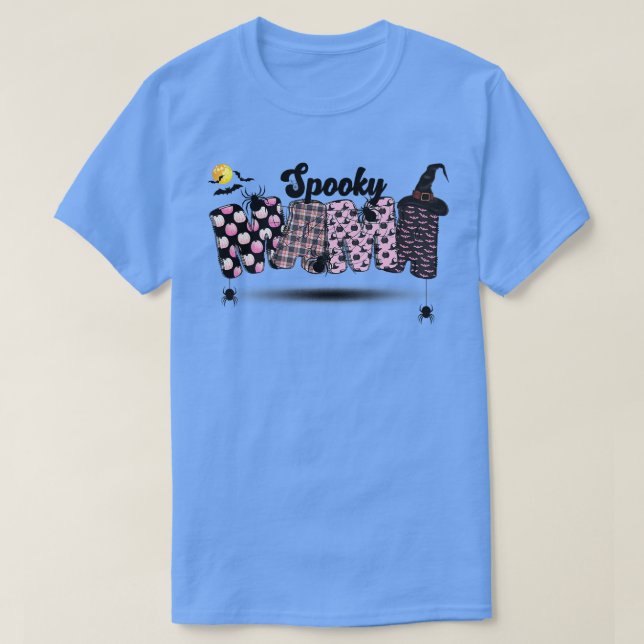 Camiseta Groovy Spooky Mama Retro Halloween Witchy M (Frente do Design)