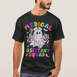 Camiseta Groovy Spooky Medical Istant Squad Cute Halloween