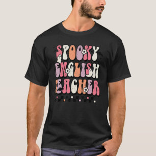 Camiseta Groovy Spooky Professor de Inglês Professor de Hal