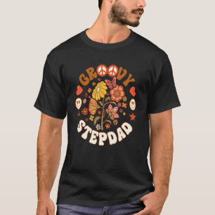 Camiseta Groovy Stepdad Groovy Aniversário Cordando Anivers