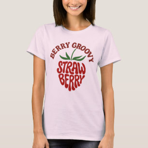 Camiseta Groovy Strawberry Retro 70s Vibes