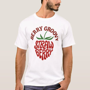 Camiseta Groovy Strawberry Retro 70s Vibes