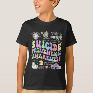 Camiseta Groovy Suicida Prevenção Consciência da saúde ment