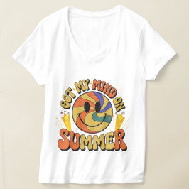 Camiseta Groovy Summer Vibes Smiley Tee