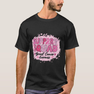 Camiseta Groovy Support Squad Breast Cancer Awarness Pink