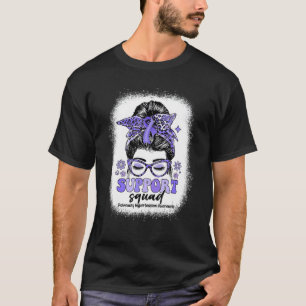 Camiseta Groovy Support Squad Messy Bun Hipertensão Pulmona