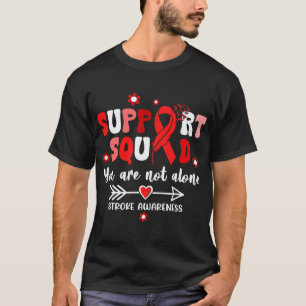 Camiseta Groovy Support Squad Red Ribbon Stroke Awarice G