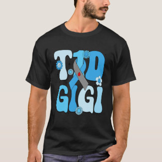 Camiseta Groovy T1D Gigi Mês de Conscientização sobre Diabe