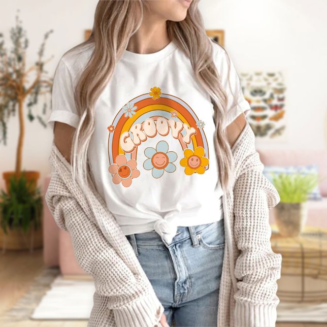 Camiseta Groovy | T-shirt empilhada retrorreflecto (Criador carregado)