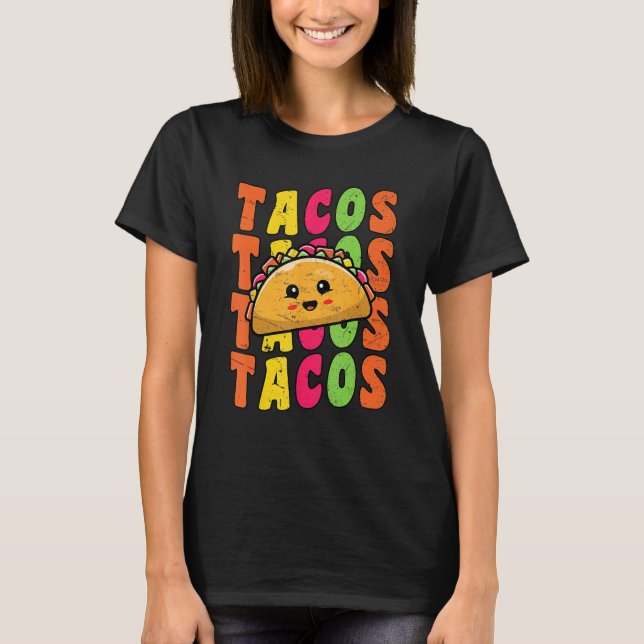 Camiseta Groovy Taco Tuesday Retro  Taco  Cinco De Mayo (Frente)