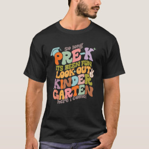 Camiseta Groovy Tão Longo, Pré K Olhar O Jardim De Infância