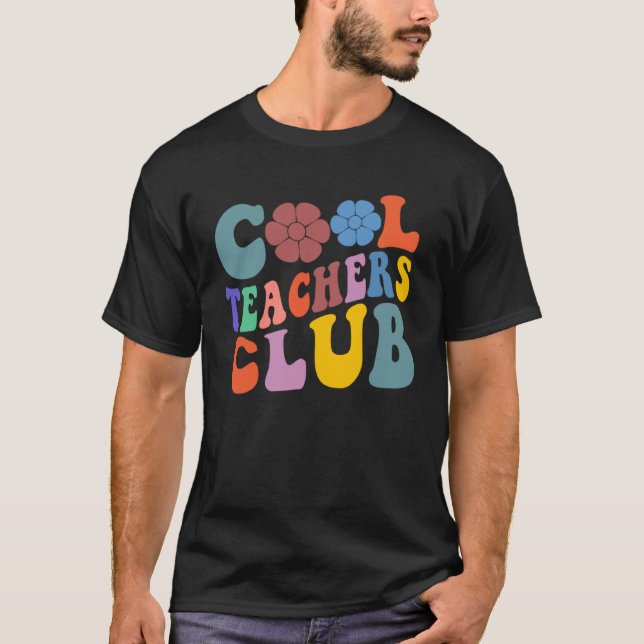 Camiseta Groovy Teacher Cool Teacher Club School Teaching W (Frente)