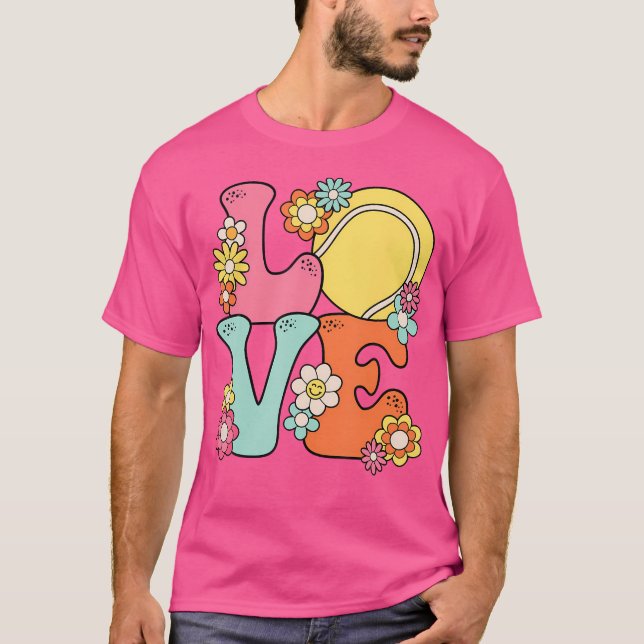 Camiseta Groovy Tênis Love Cute Tênis Lover Women ns Girl (Frente)