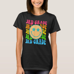Camiseta Groovy Third Grade Vibes Enfrenta Professores Retr