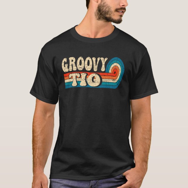 Camiseta Groovy Tio 70s Aesthetic 1970 s Retro Mexican Uncl (Frente)