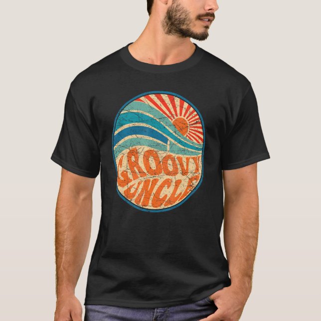 Camiseta Groovy Tio 70s Nostalgia estética de 1970 Retro (Frente)