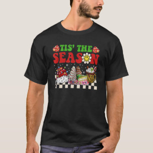 Camiseta Groovy Tis The Season Christmas Hippie Hot Ccoa P
