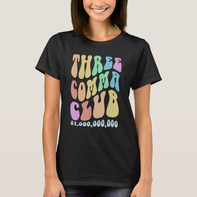 Camiseta Groovy TRÊS CLUB COMMA Futuro Bilionário Bilionári (Frente)