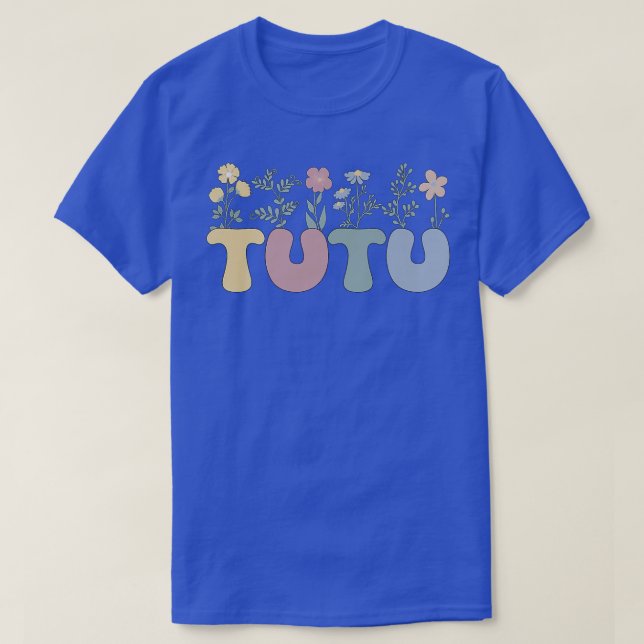 Camiseta Groovy Tutu Avó Flores Tutu Avó  (Frente do Design)