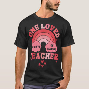 Camiseta Groovy Um Amado Professor 100 Dias de Escola Valen
