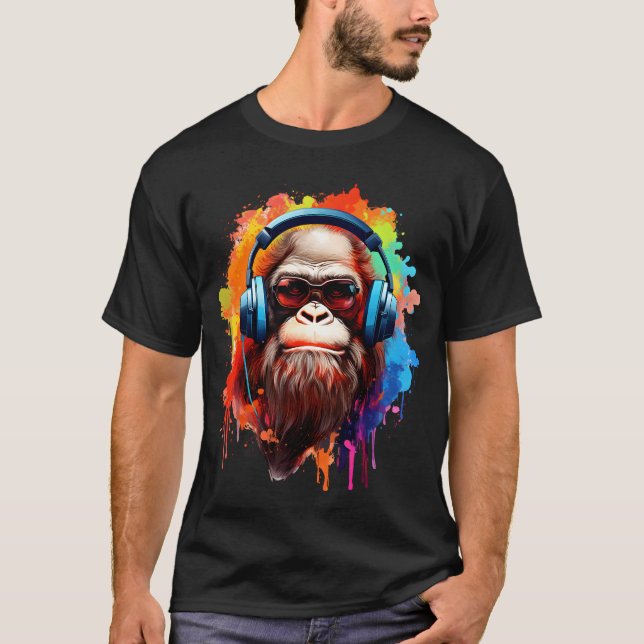 Camiseta Groovy Urban Ape em Tunes (Frente)