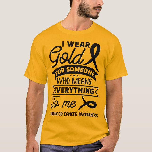 Camiseta Groovy, Visto Dourado para a consciência do Cancer (Frente)