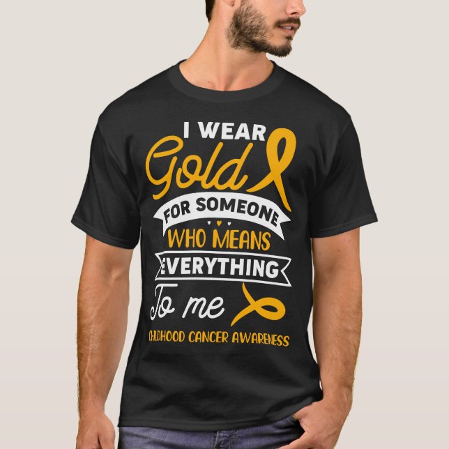 Camiseta Groovy, Visto Dourado para a consciência do Cancer (Frente)