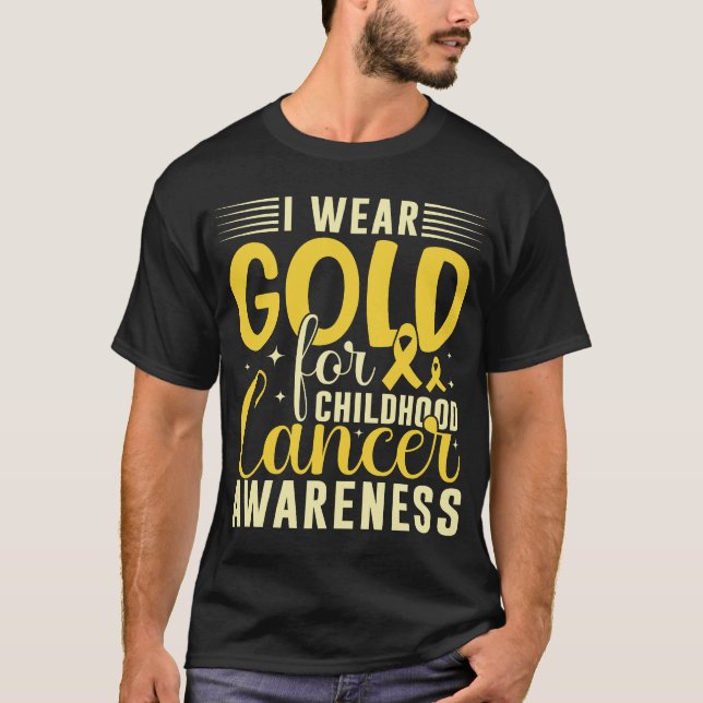 Camiseta Groovy, Visto Dourado para a consciência do Cancer (Frente)