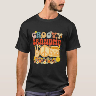 Camiseta Groovy Vovó Retrorando Chá de fraldas da Família C