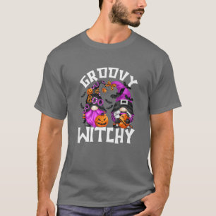 Camiseta Groovy Witch Tee For Women - Cute Witchy Halloween