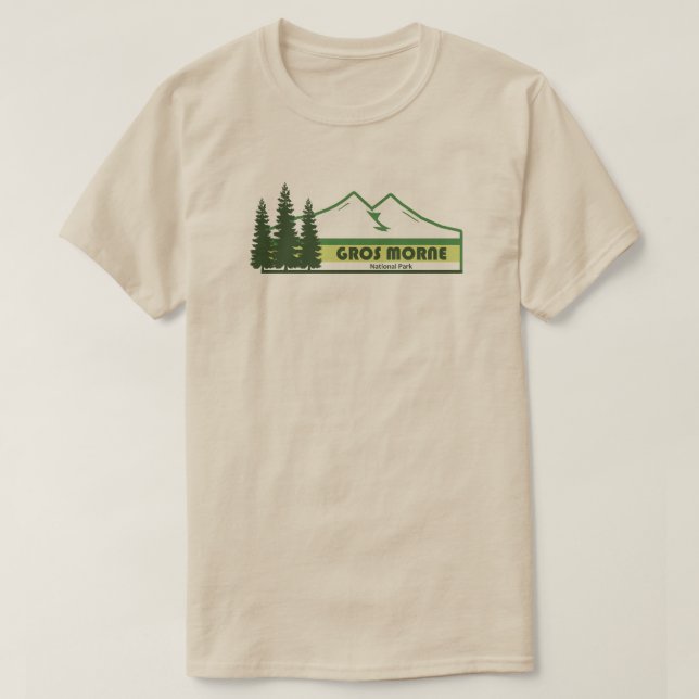 Camiseta Gros Morne National Park Green Stripes (Frente do Design)