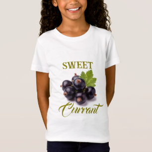 Camiseta Groselhas Negras Com Gotículas de Água & Folha Ver