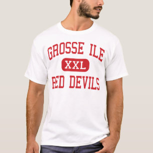 Camiseta Grosse Ile - diabos vermelhos - meio - Grosse Ile