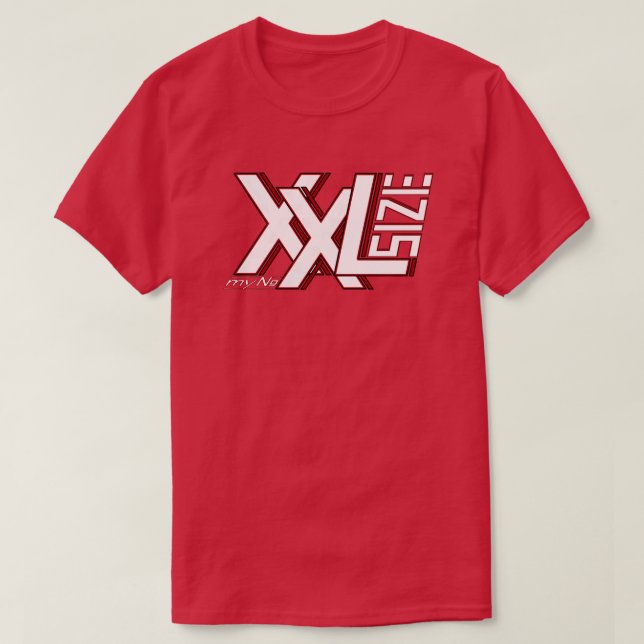 Camiseta Grösse XXL - SIZE XXL - my Number  Designerschrift (Frente do Design)