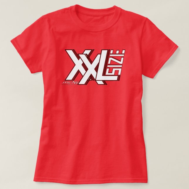 Camiseta Grösse XXL - SIZE XXL - my Number  Designerschrift (Frente do Design)