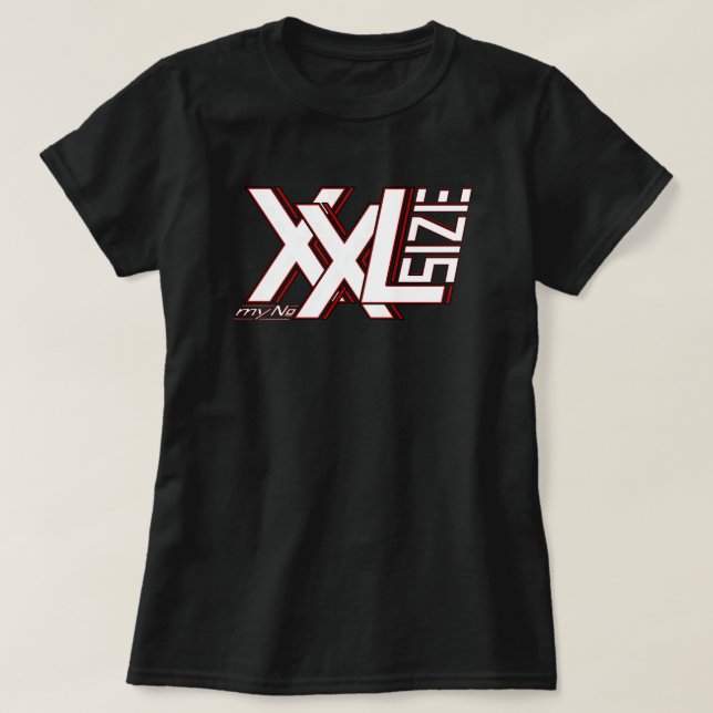 Camiseta Grösse XXL - SIZE XXL - my Number  Designerschrift (Frente do Design)