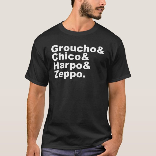 Camiseta Groucho & Chico & Harpo & Zeppo (Frente)