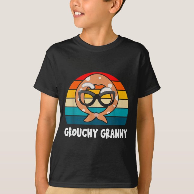 Camiseta Grouchy Granny Funny Retro Vintage  (Frente)