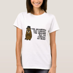 Camiseta Groundhog controla o tempo, você controla meu cora
