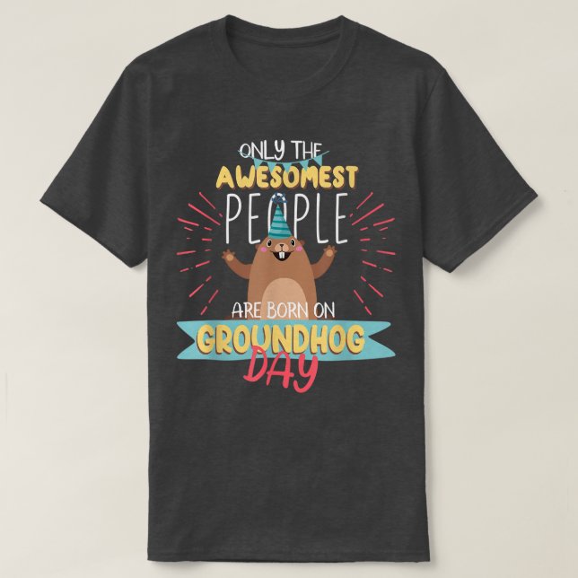Camiseta Groundhog Day Birthday 2021 Groundhog Lovers Gifts (Frente do Design)