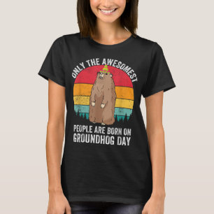 Camiseta Groundhog Day Birthday Woodchuck Engraçado Grony C