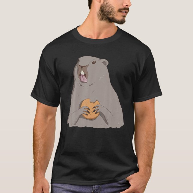Camiseta Groundhog Day Gift Funny Woodchuck Tee Retro Cooki (Frente)